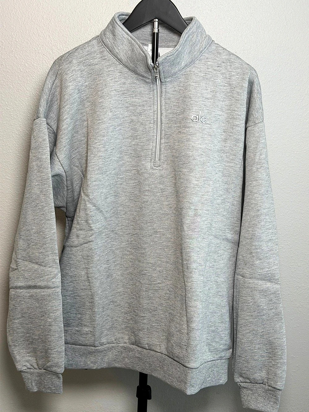 Alo Yoga Accolade 1/4 Zip Pullover Gray XL NWT